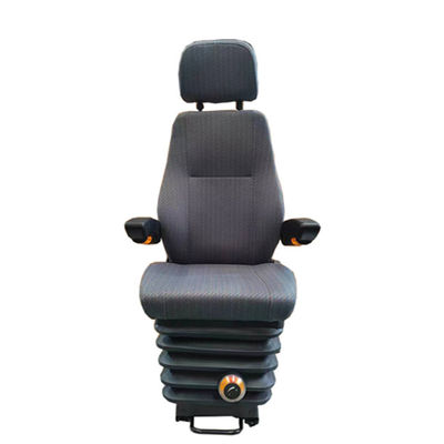 comprare Sedile del conducente del treno girevole in PU di lino nero con sospensione meccanica e rotaia scorrevole online manufacture
