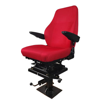 Sedile statico rosso S802 Sedile del conducente del treno a rotazione con schienale regolabile
