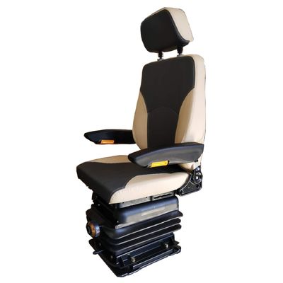 Sedile a sospensione meccanica bianco nero M801 sedile regolabile con schiena alta